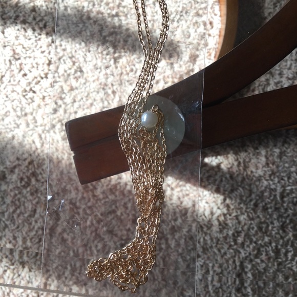 Faux Pearl Body Chain Gold Necklace NWT - Picture 5 of 8